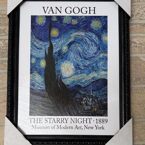 'The Starry Night' Framed Wall Art - Blue